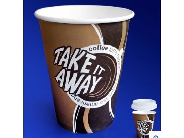 Стакан бумажный 350 мл д- 90 для горячего, с нанесением Take away